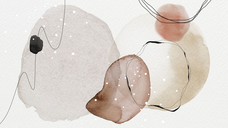 彩色抽象水彩圆形背景插图