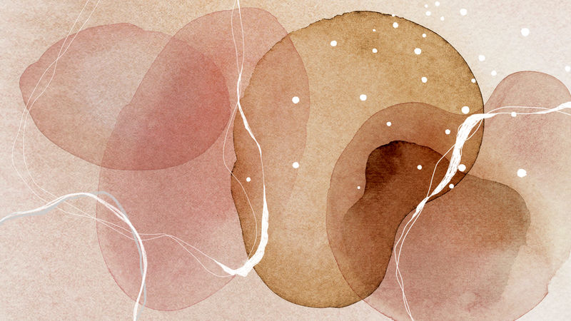 彩色抽象水彩圆形背景插图