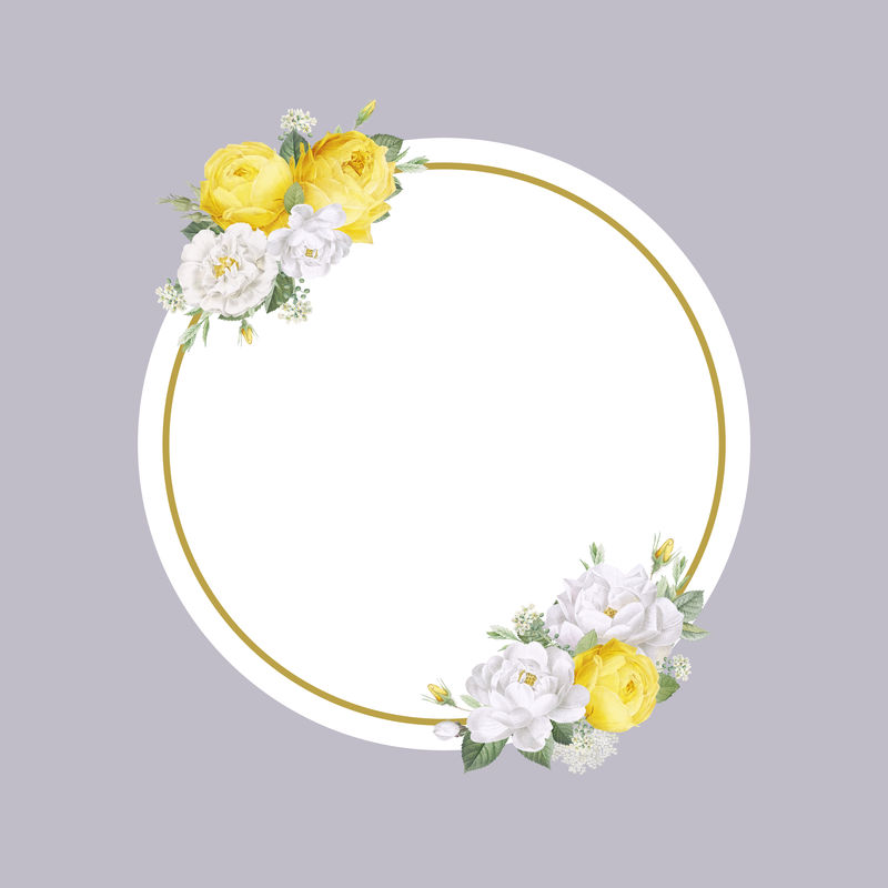 花卉婚礼请柬实物插图