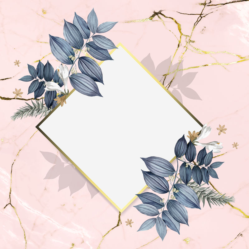 豪华花卉婚礼框架插图