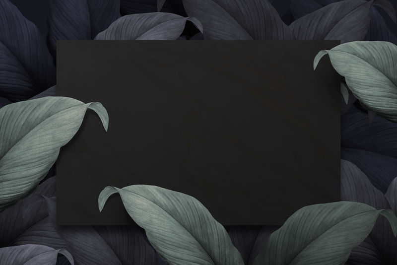 绿色热带树叶图案海报