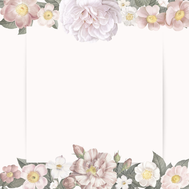 优雅的花框设计插图