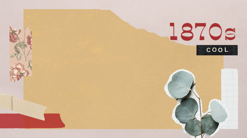 复古粉彩拼贴风格横幅模板