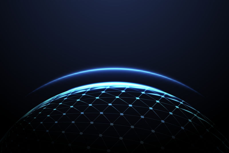 全球发光大气psd全球商业黑暗背景