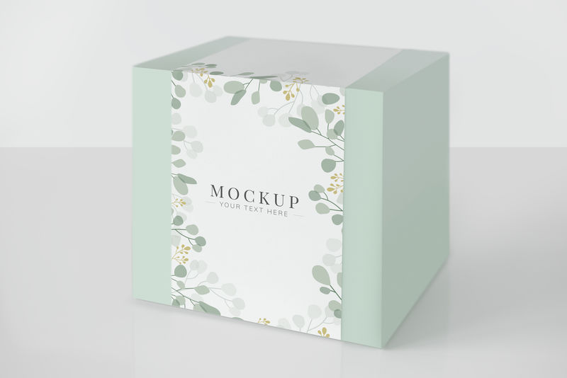 薄荷绿包装盒模型