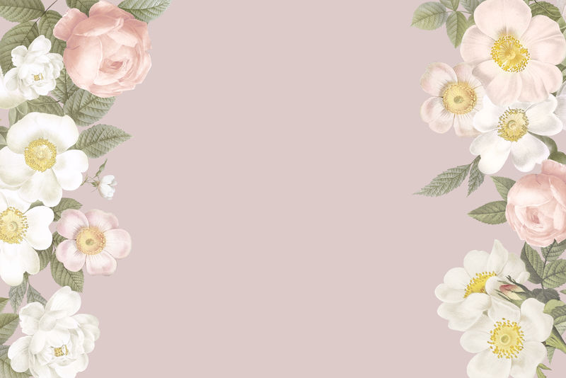 优雅的花框设计插图