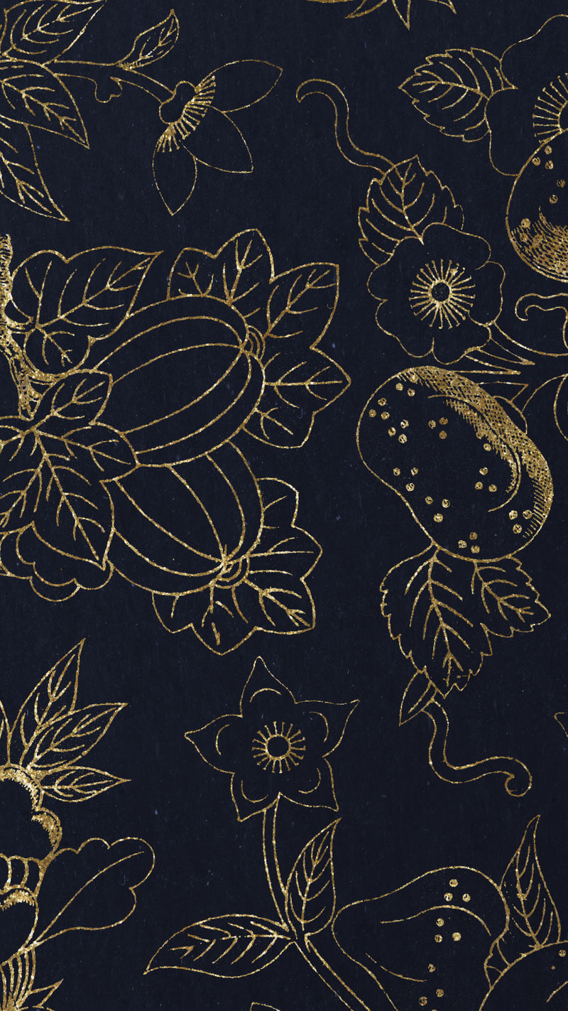 金灿灿的花朵图案背景设计