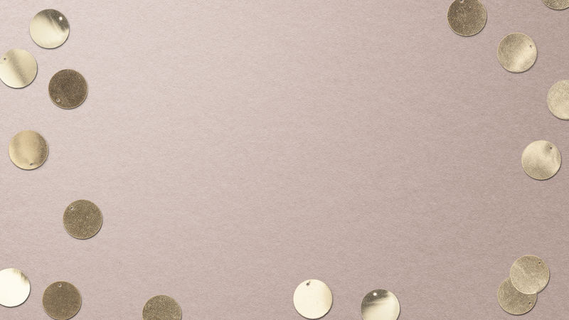 金色五彩纸屑边框psd粉色背景博客横幅