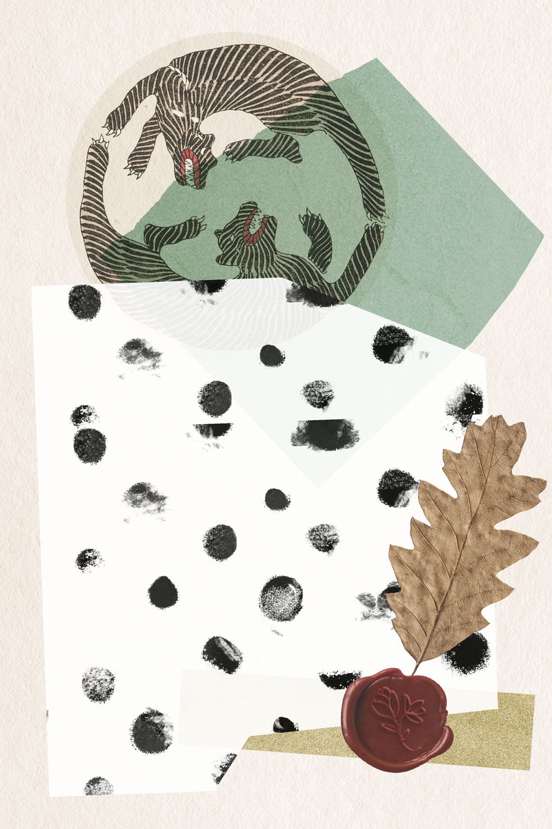 复古粉彩拼贴风格横幅背景