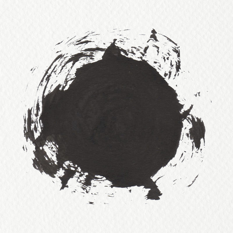 圆形黑色笔划背景模型