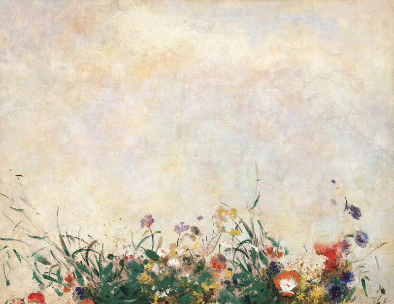 黄色花墙纹理背景插图