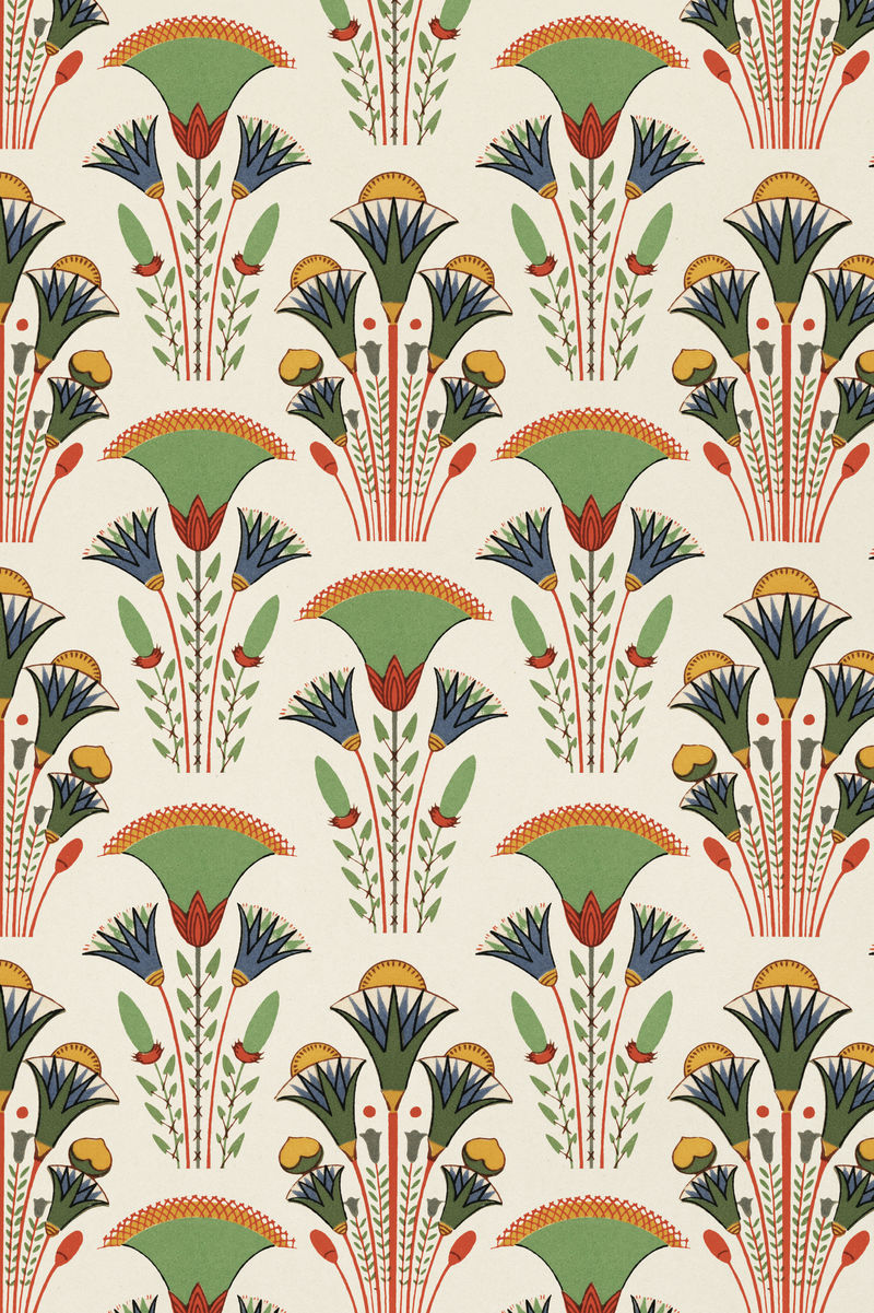 埃及花卉图案背景