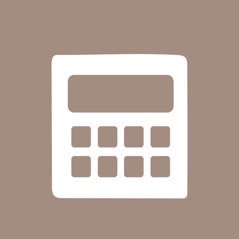 计算器移动应用程序图标psd简单平面样式