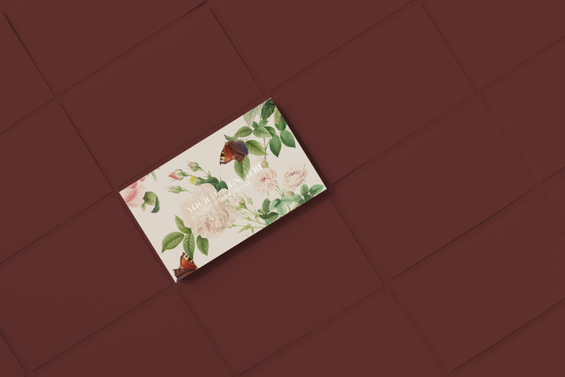 花卉名片模板模型