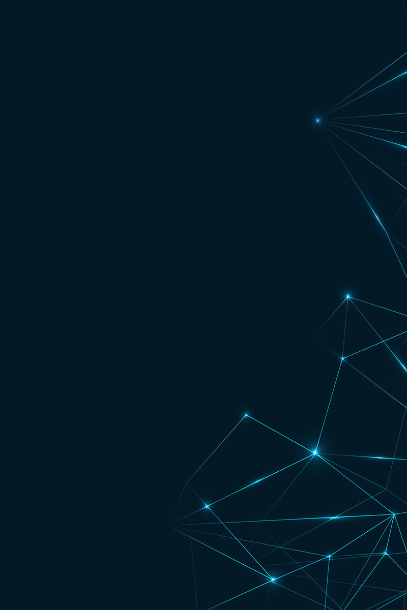 黑色背景上的蓝色多边形社交模板插图