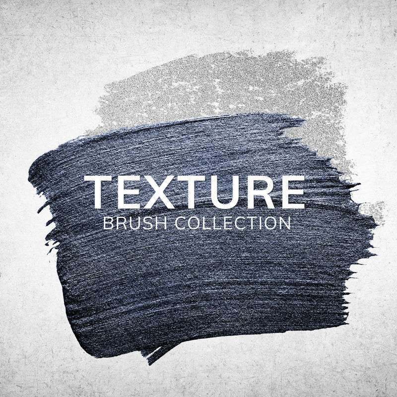 金属蓝色油漆刷在一堵肮脏的混凝土墙上