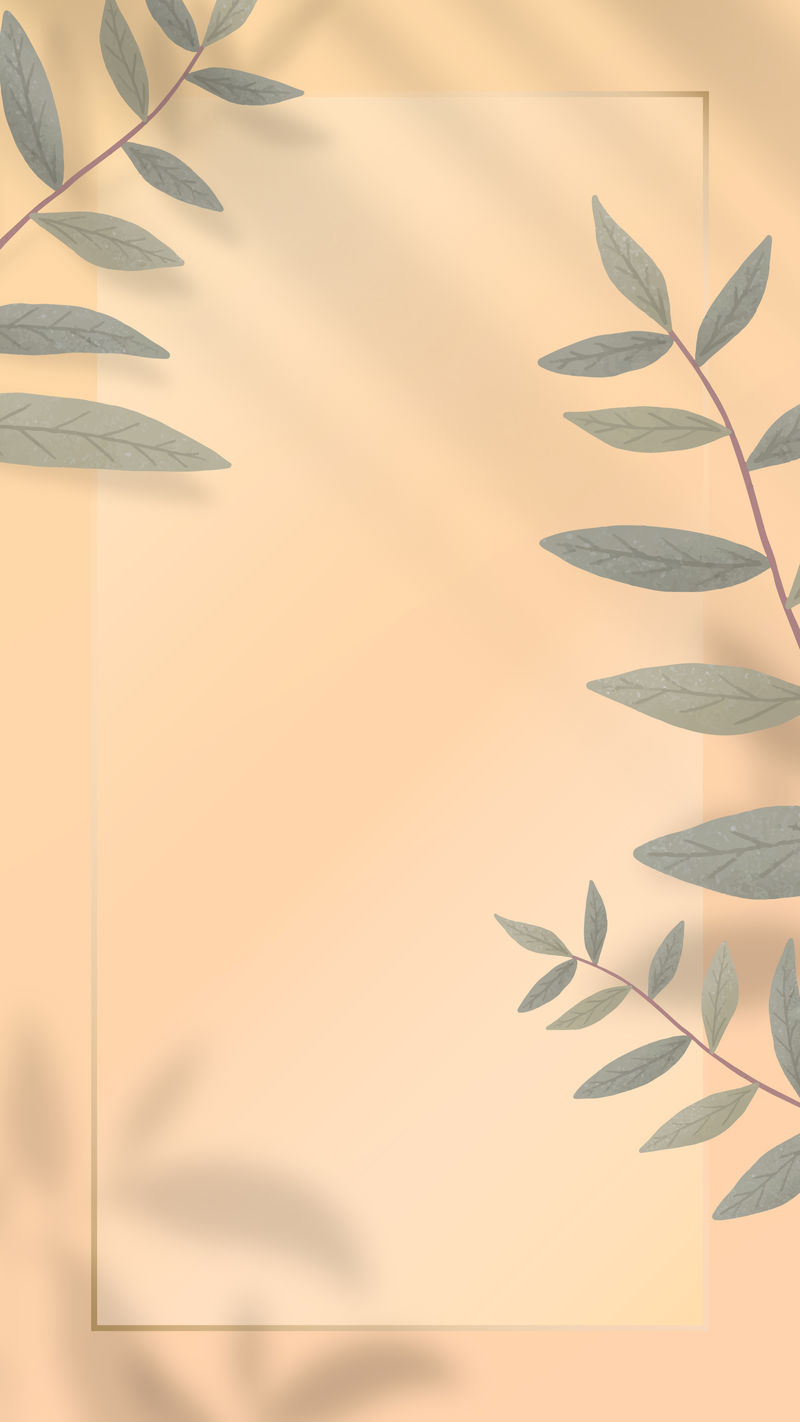 橙色阴影的叶子构成了美丽的旗帜