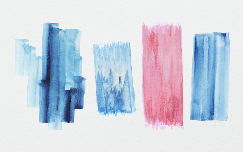 褪色毛笔水彩套装插图