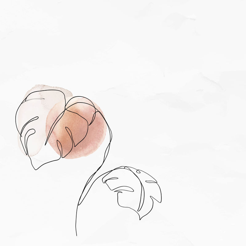 纹理背景与psd女性线条艺术插图