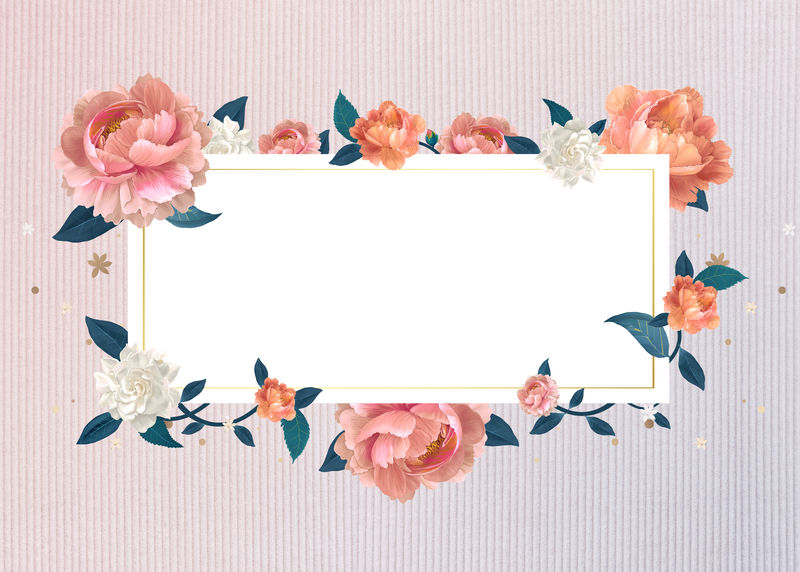 空白花卉横幅模板插图