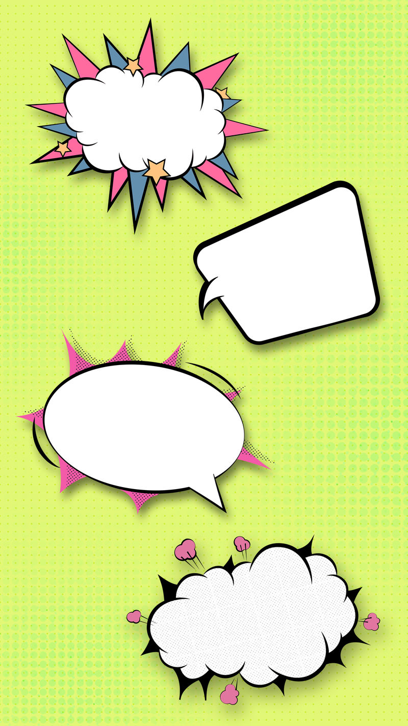 卡通效果语音泡泡集设计资源