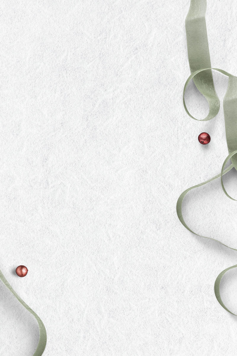 白色背景上的圣诞丝带psd横幅