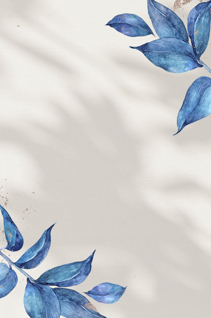 模糊水彩花框边框