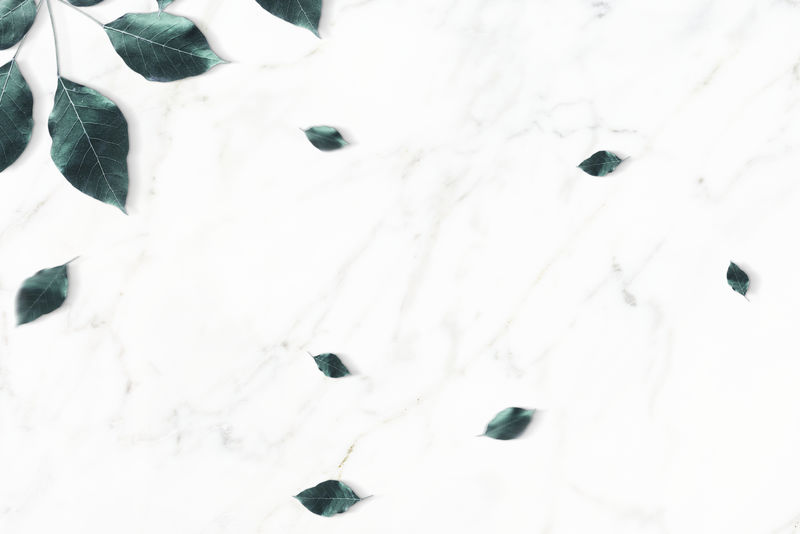 金属绿叶图案背景插图