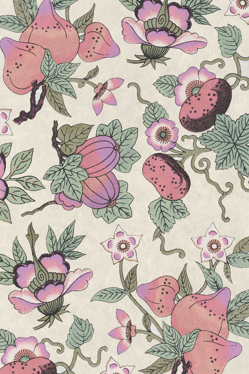 粉色花朵图案背景设计