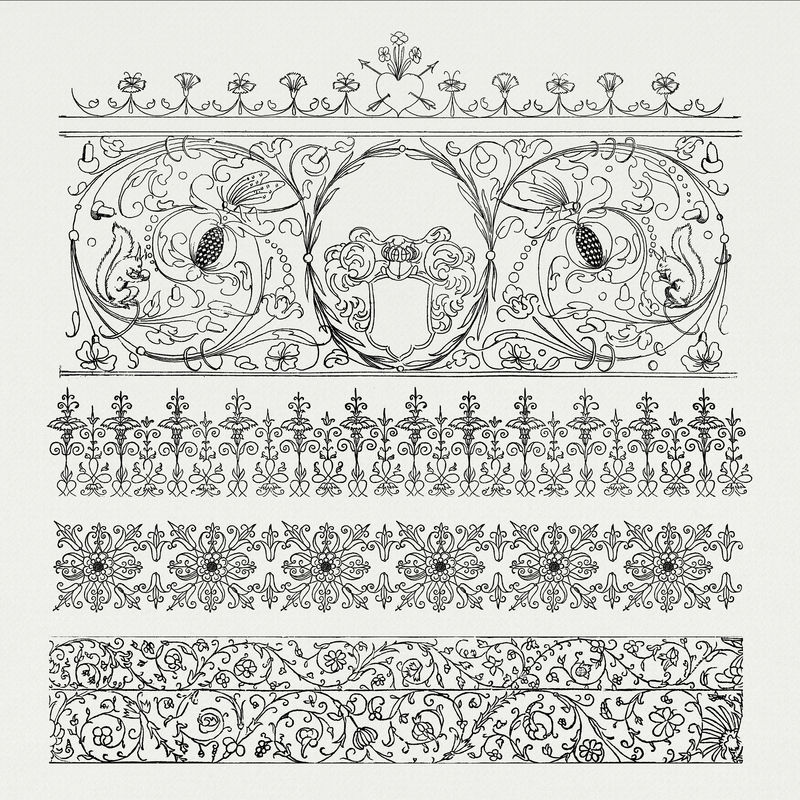 来自公共领域的复古装饰品由rawpixel修改