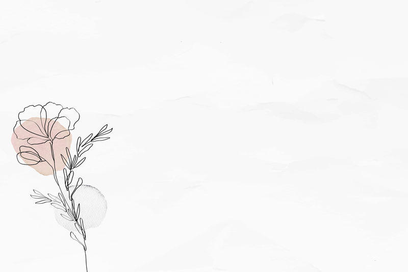 纹理背景与罂粟花线艺术插图