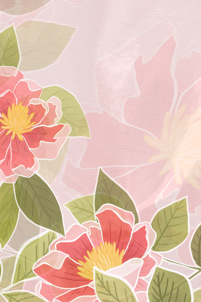 手绘玫瑰蜡染花