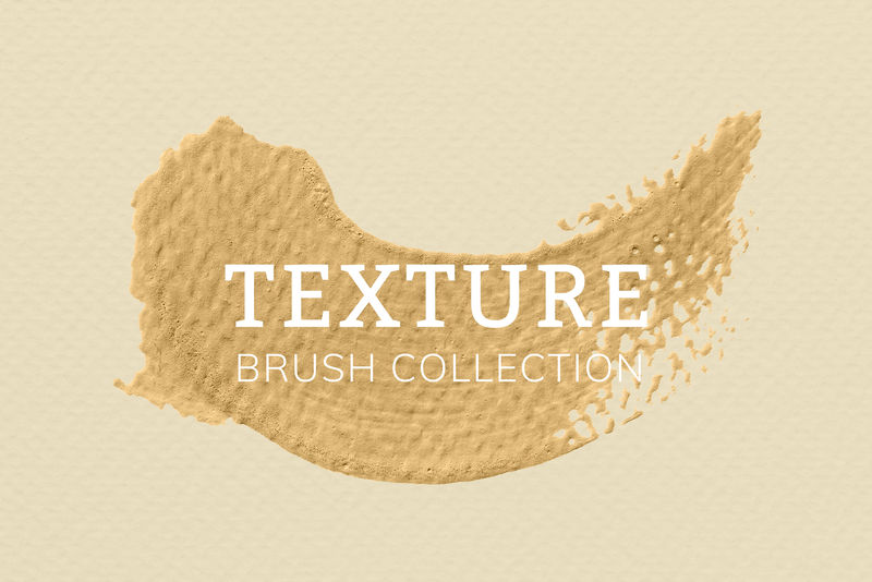 普通纸背景上的黄色油画笔刷笔划纹理