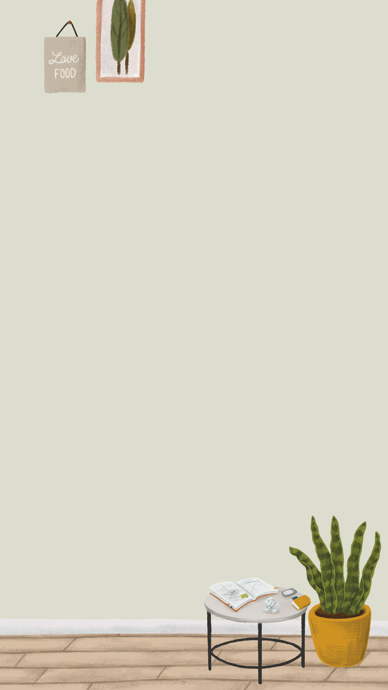 生活画图psd手机壁纸可爱手绘设计空间