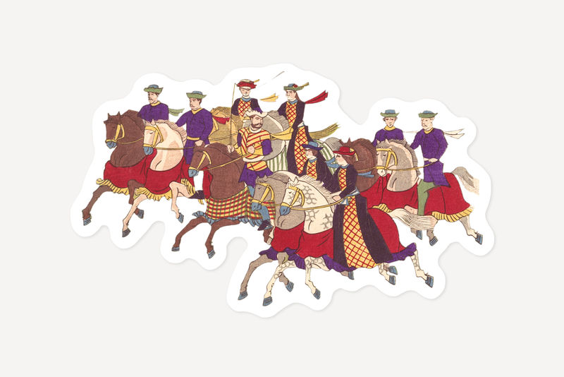 基亚里尼';s马戏团白色边框贴纸