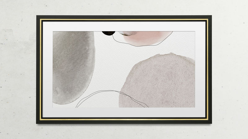 粉色墙壁模型上的黑色框架