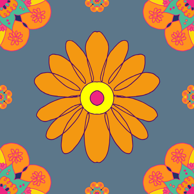 万寿菊花图案psd排灯节背景