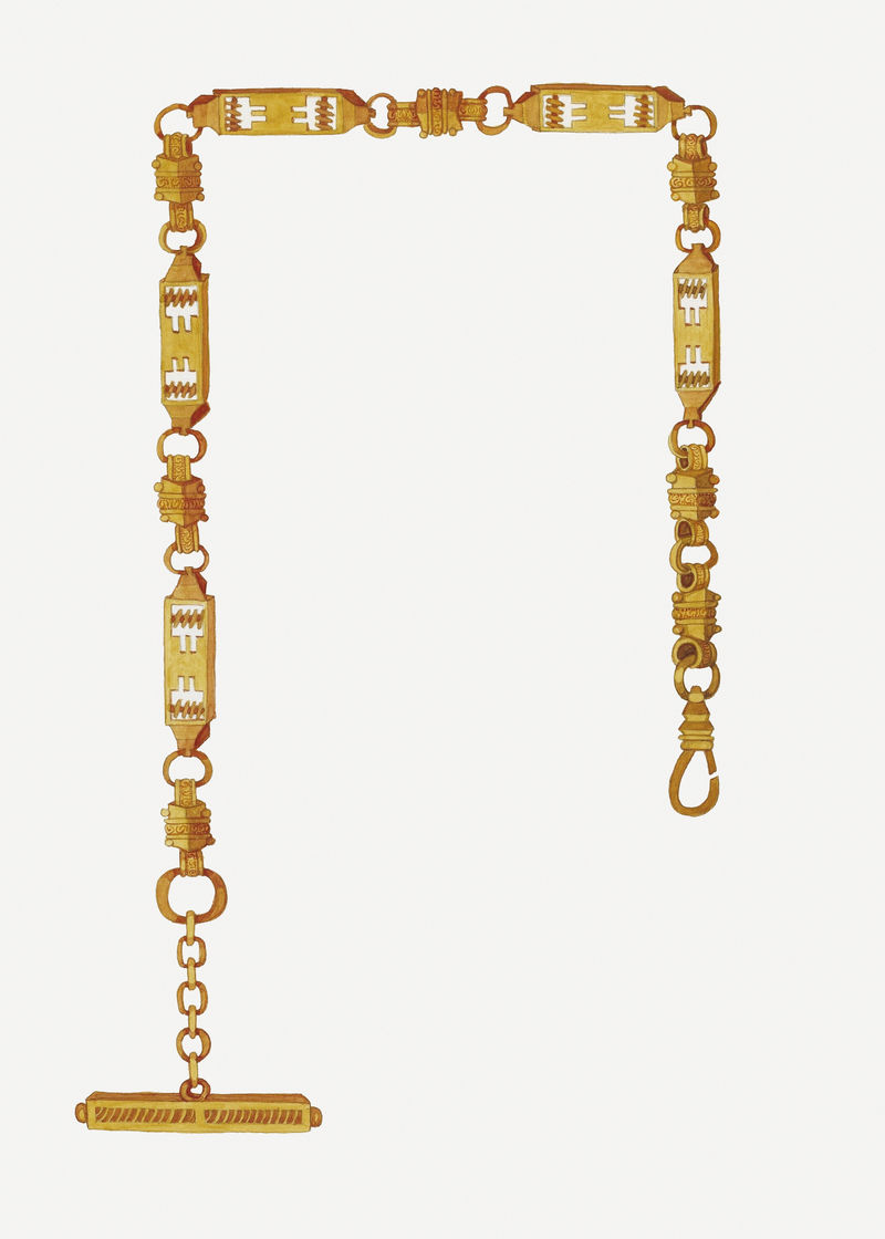 复古手表链psd插图由Tulita Westfall的艺术作品混合而成