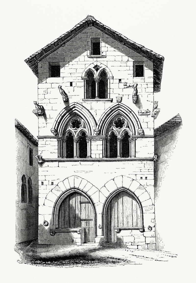 Figeac住宅的复古插图（1862年）