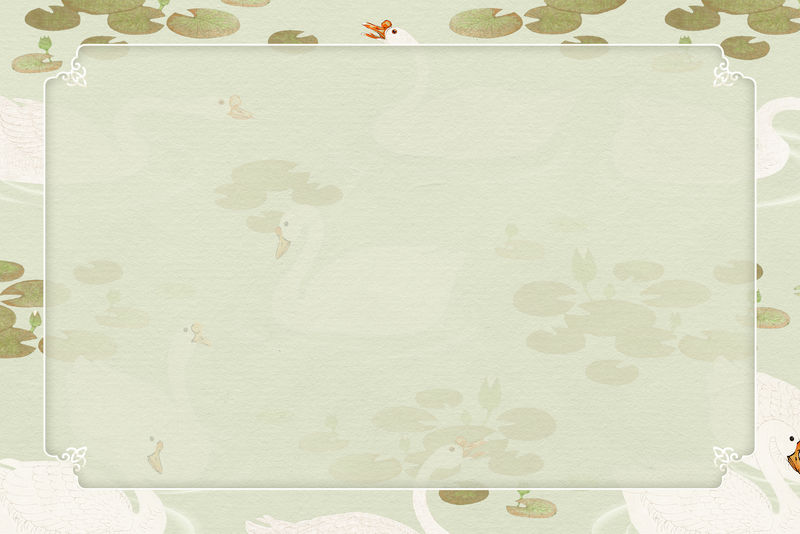 圣人绿背景设计元素上的白鹅框架