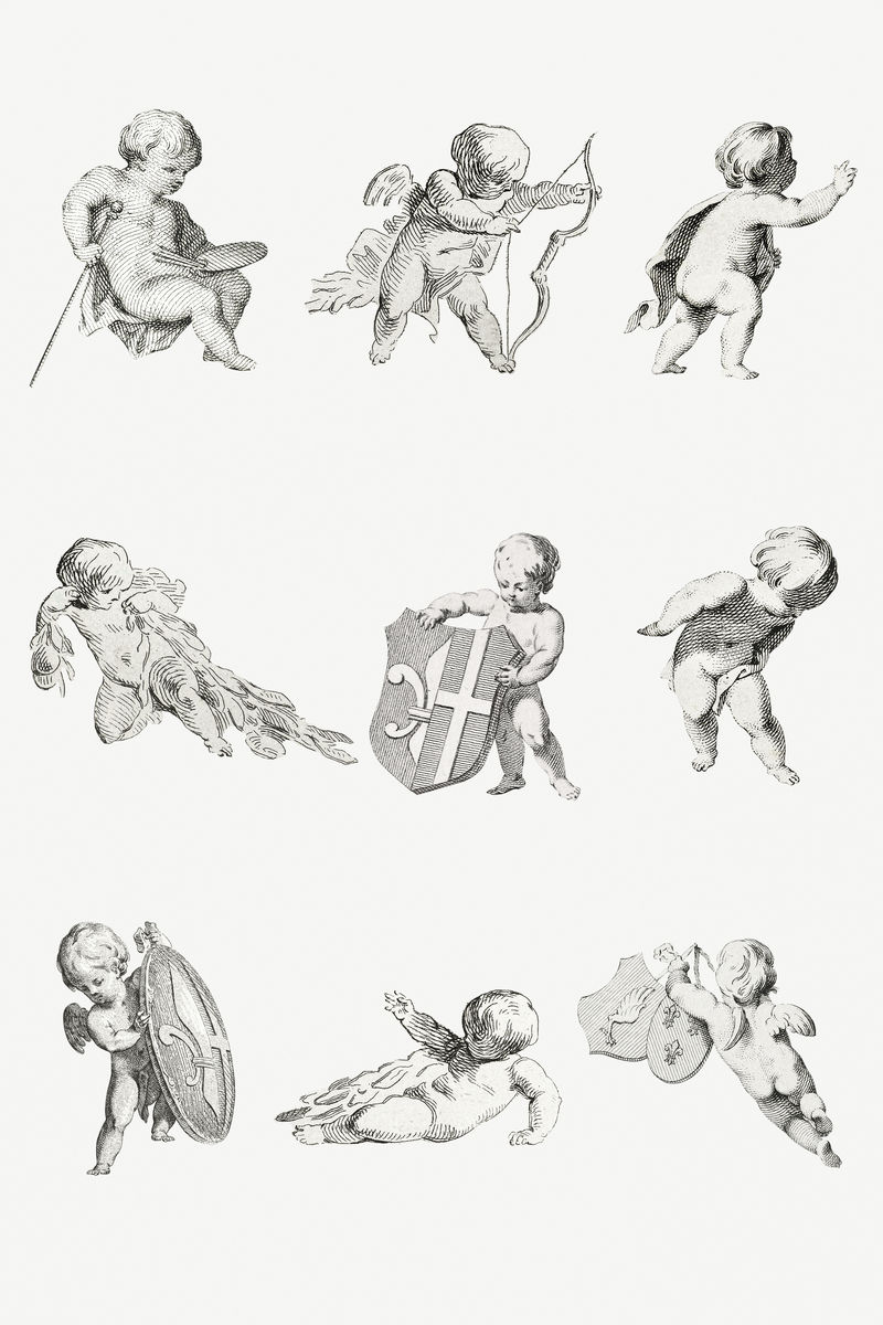 手绘丘比特插图集