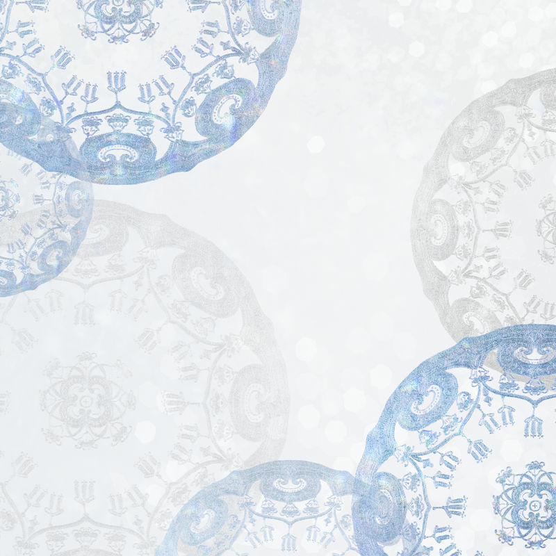 复古花卉曼荼罗psd图案背景为蓝色由北泽工厂中国陶瓷餐具设计重新混合而成