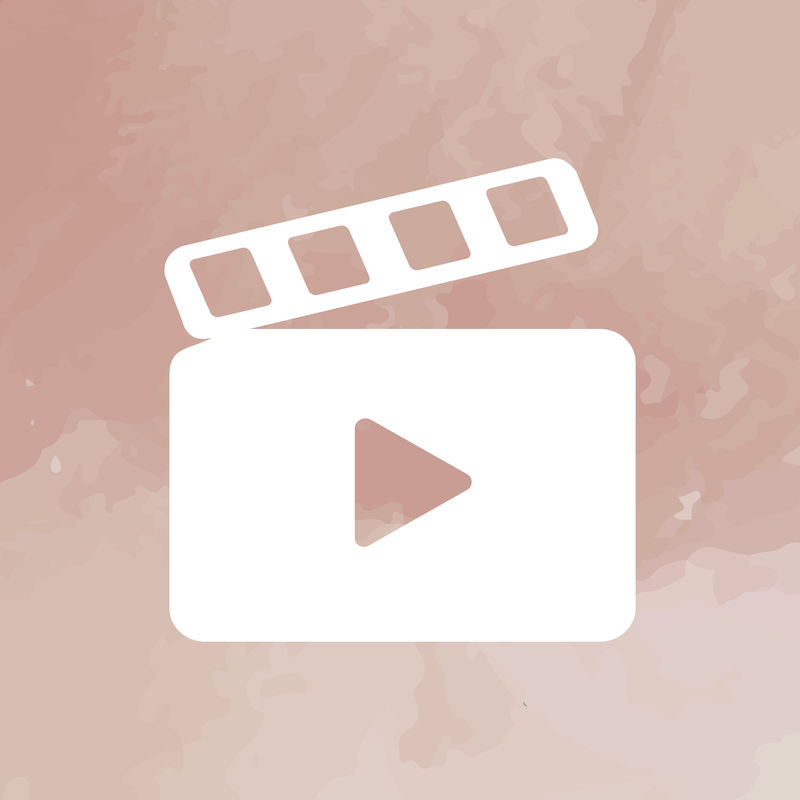 适用于手机的媒体播放器应用程序图标paesthetic slate film插图