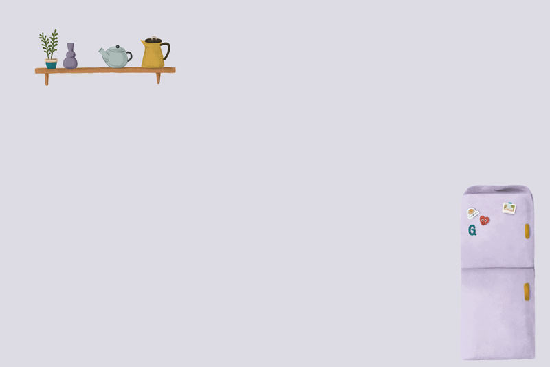 手绘冰箱背景图