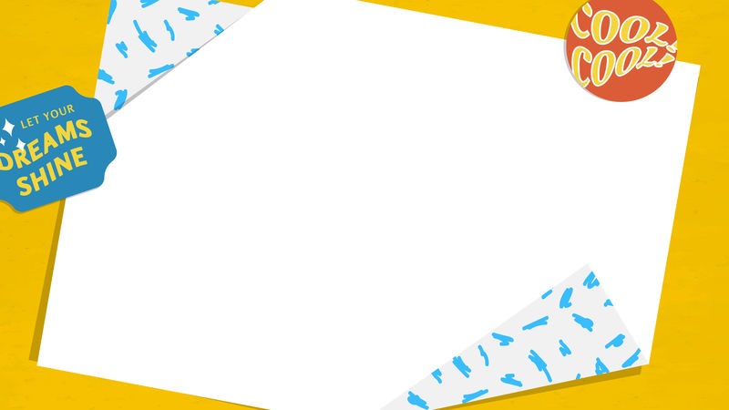 字贴纸边框psd白纸框