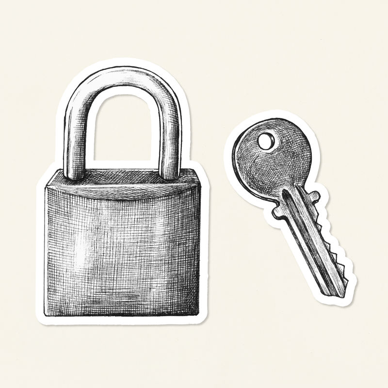 Psd锁和钥匙夹零件标签