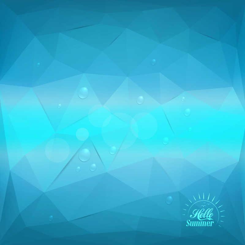 蓝色几何形状拼接的矢量背景