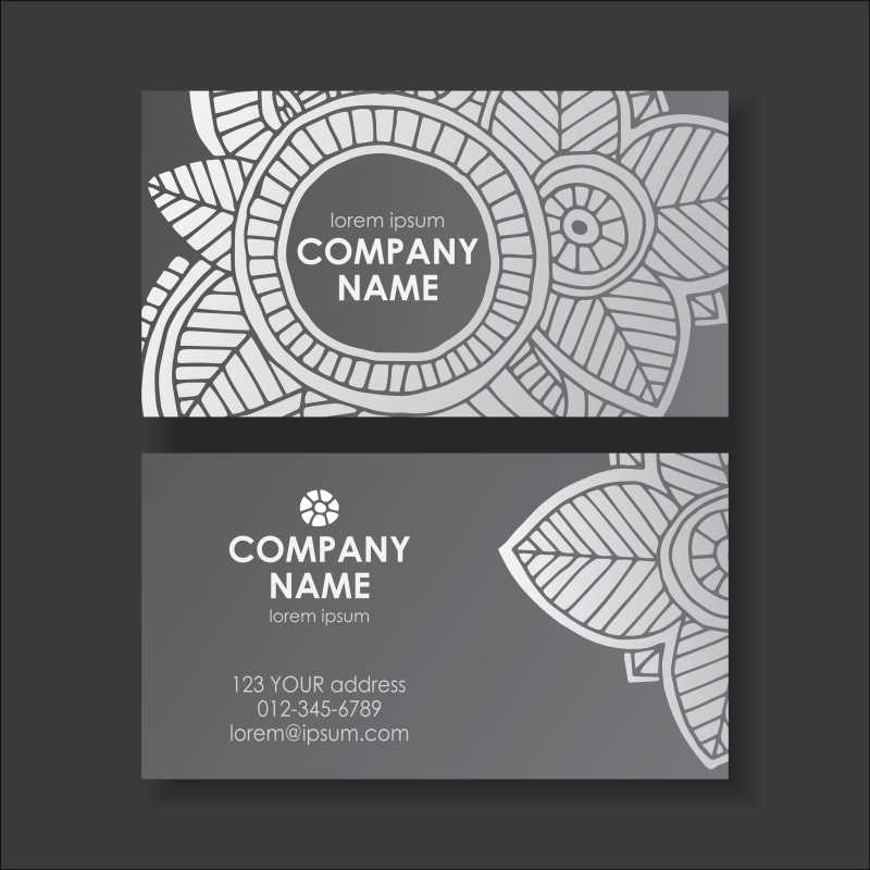 抽象线条图形背景矢量名片设计模板