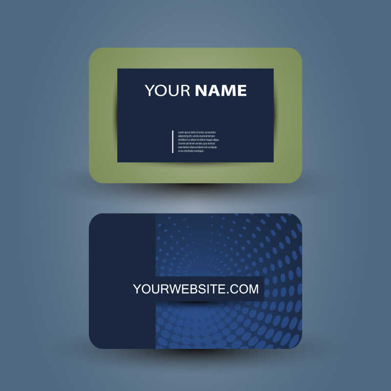 矢量创意正反面名片设计模板