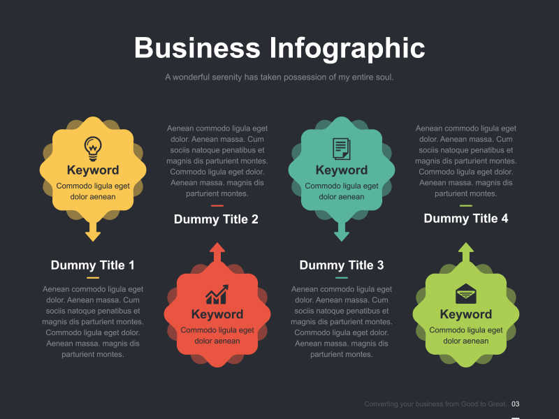 模拟花型信息演示平面商业矢量幻灯片模板